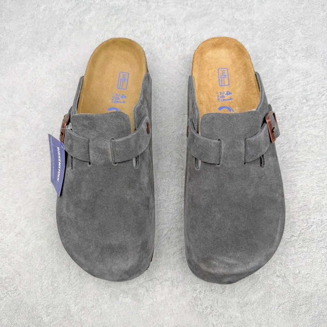Birkenstock Boston con Plantare Morbido – Zoccoli Unisex Comfort in Pelle
