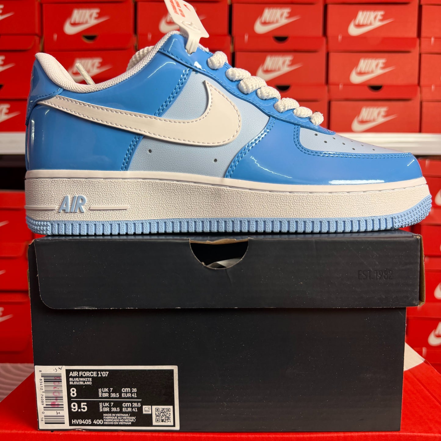 Nike Air Force 1 '07 LV8 Psychic Blue Uomo Donna Sneakers Bianche e Azzurre