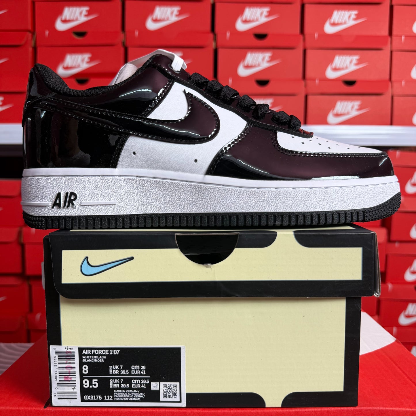 Nike Air Force 1 '07 Black Dark Beetroot Scarpe Uomo Donna Sneakers