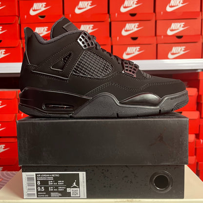 Nike Air Jordan 4 Retro Black Cat Scarpe Sneakers Uomo Donna Nero