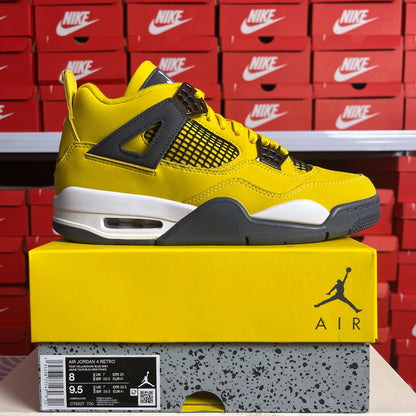 Nike Air Jordan 4 Retro Lightning Uomo Donna Sneakers Gialle