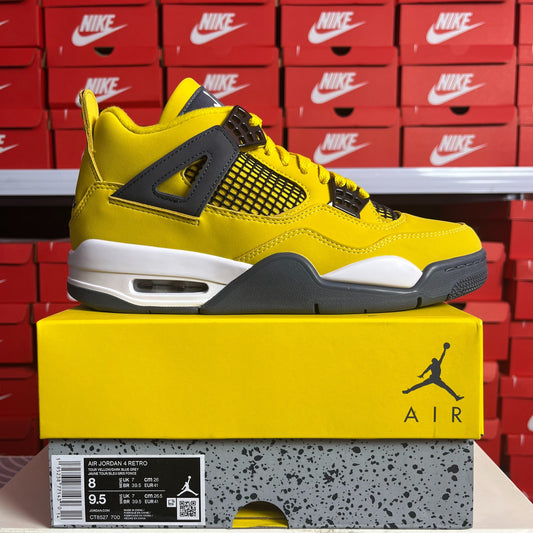 Nike Air Jordan 4 Retro Lightning Uomo Donna Sneakers Gialle