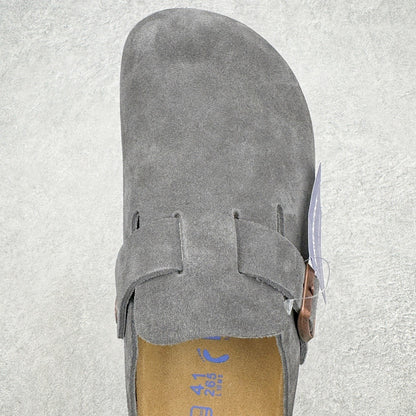 Birkenstock Boston con Plantare Morbido – Zoccoli Unisex Comfort in Pelle