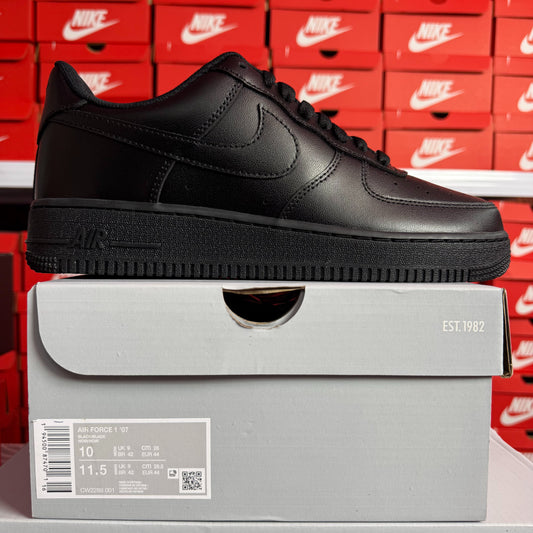 Nike Air Force 1 '07 Black Uomo Donna Sneakers Nere
