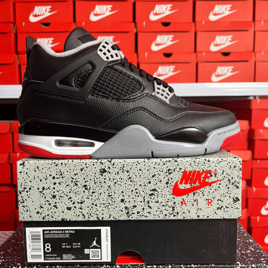 Nike Air Jordan 4 Retro Bred Reimagined Black Red – Sneakers Uomo Donna