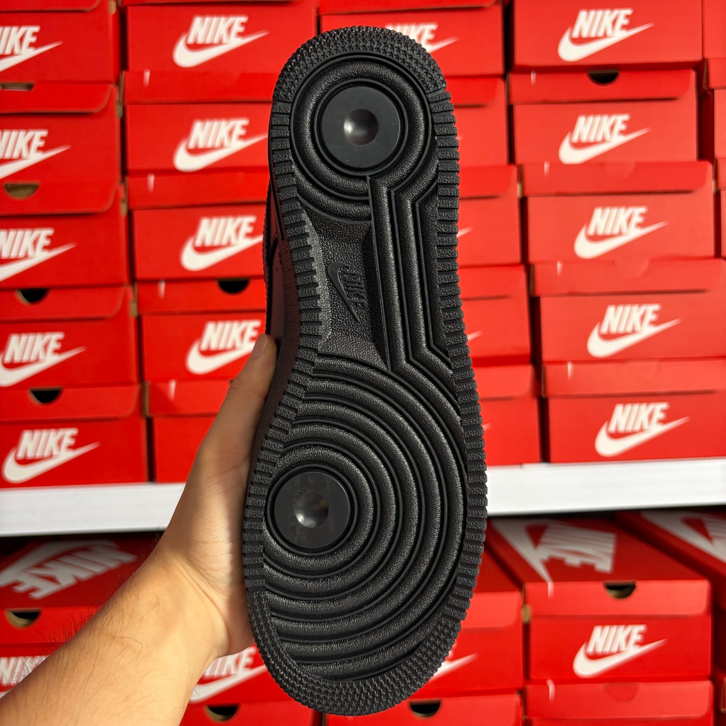 Nike Air Force 1 '07 Black Uomo Donna Sneakers Nere