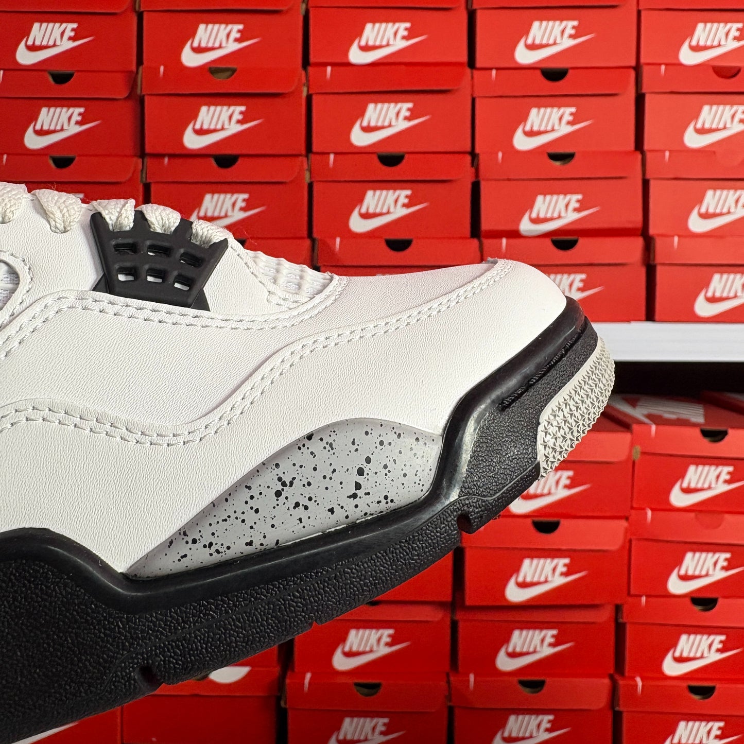 Nike Air Jordan 4 Retro OG White Cement Sneakers Uomo Donna