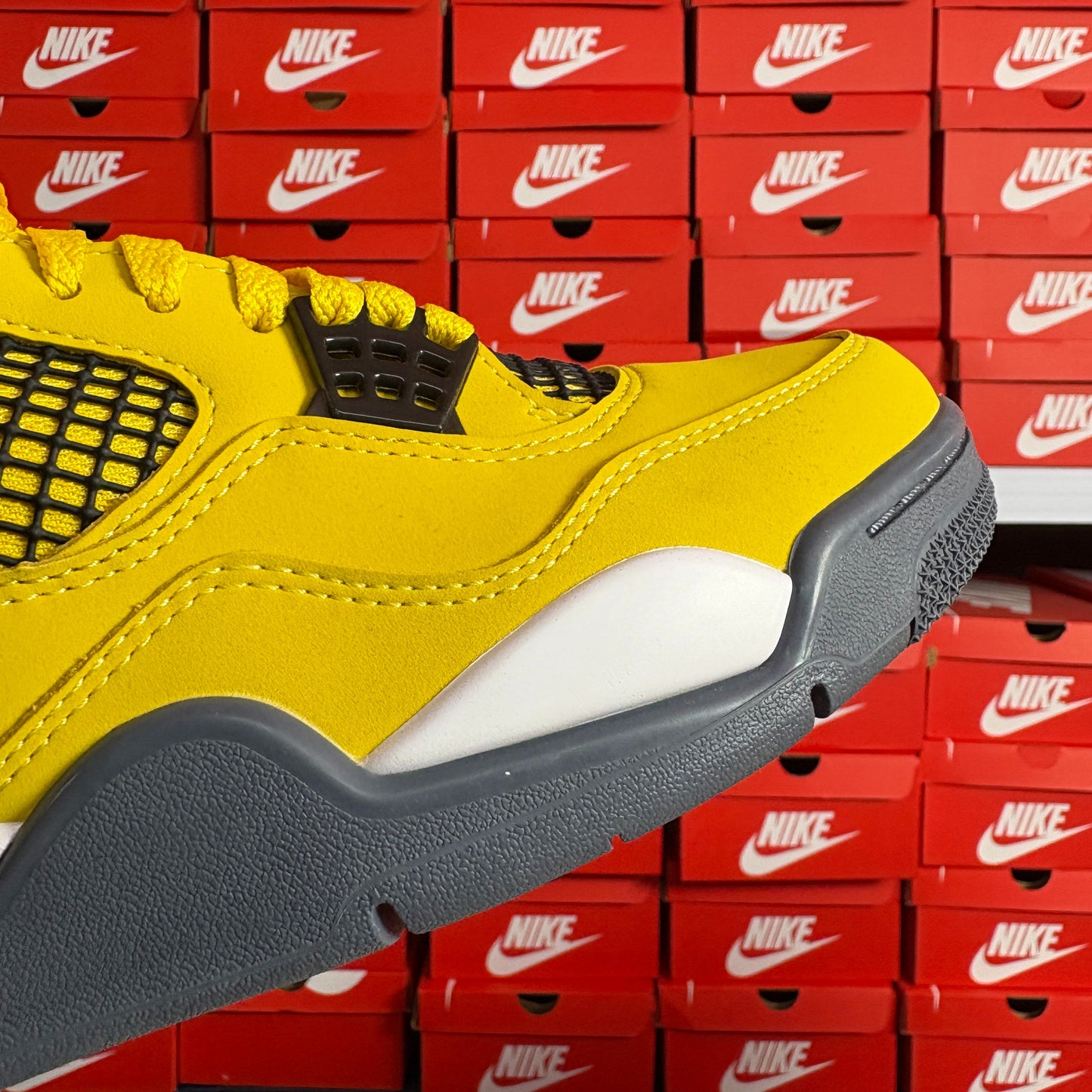 Nike Air Jordan 4 Retro Lightning Uomo Donna Sneakers Gialle