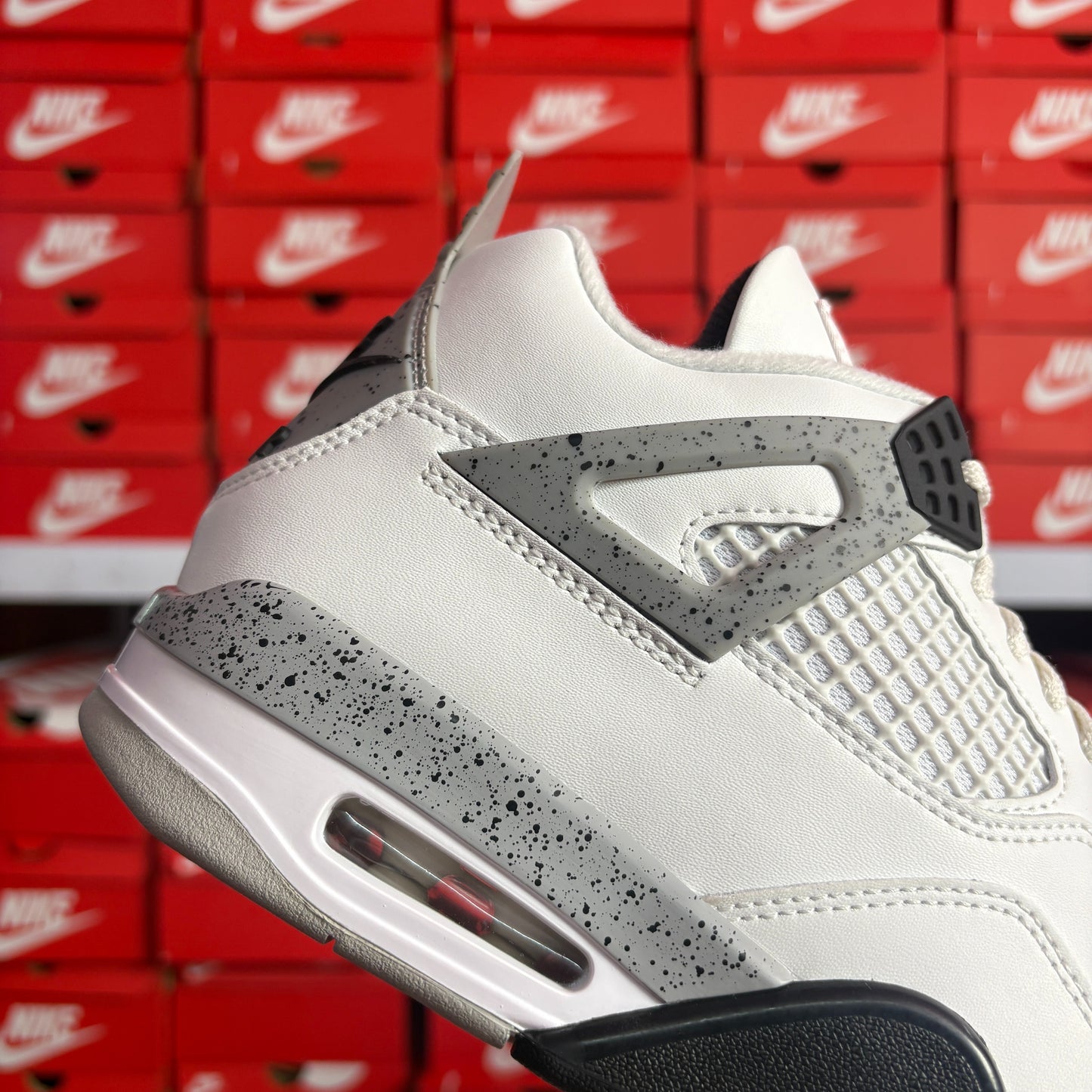 Nike Air Jordan 4 Retro OG White Cement Sneakers Uomo Donna