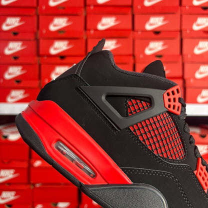 Nike Air Jordan 4 Retro Red Thunder Scarpe Uomo Donna Nero Rosso