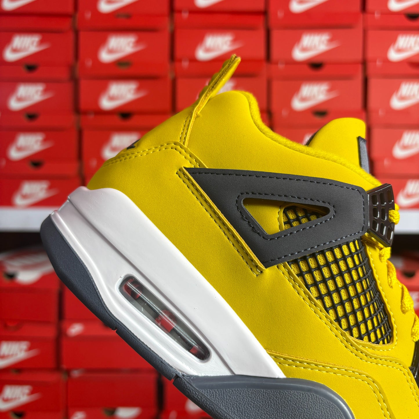 Nike Air Jordan 4 Retro Lightning Uomo Donna Sneakers Gialle