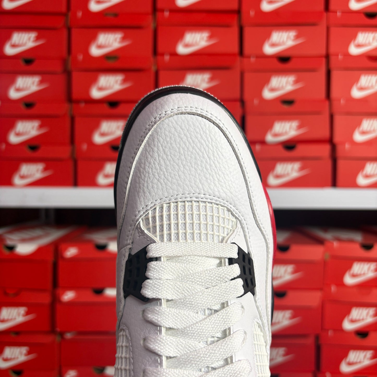 Nike Air Jordan 4 Retro Red Cement Sneakers Uomo Donna