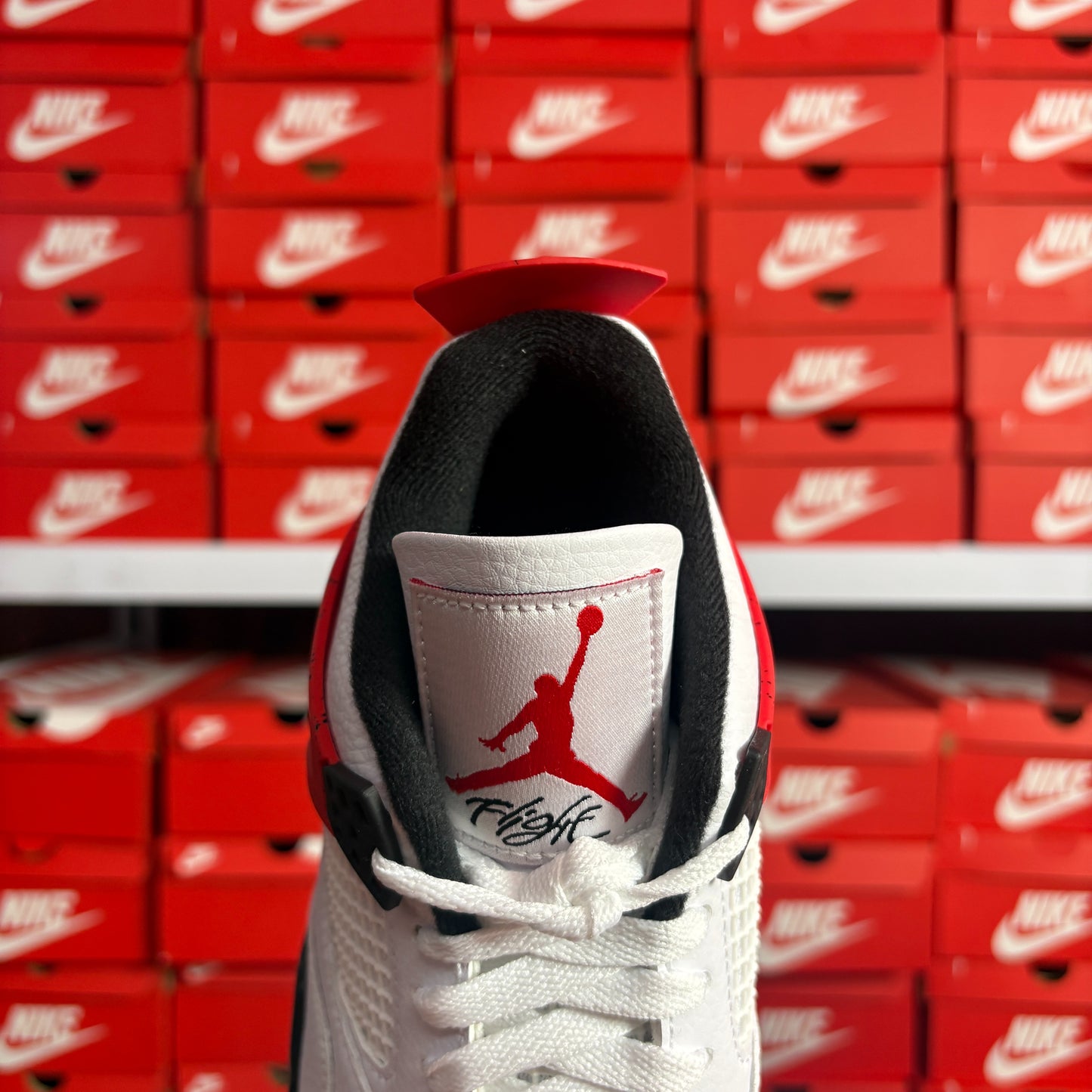 Nike Air Jordan 4 Retro Red Cement Sneakers Uomo Donna