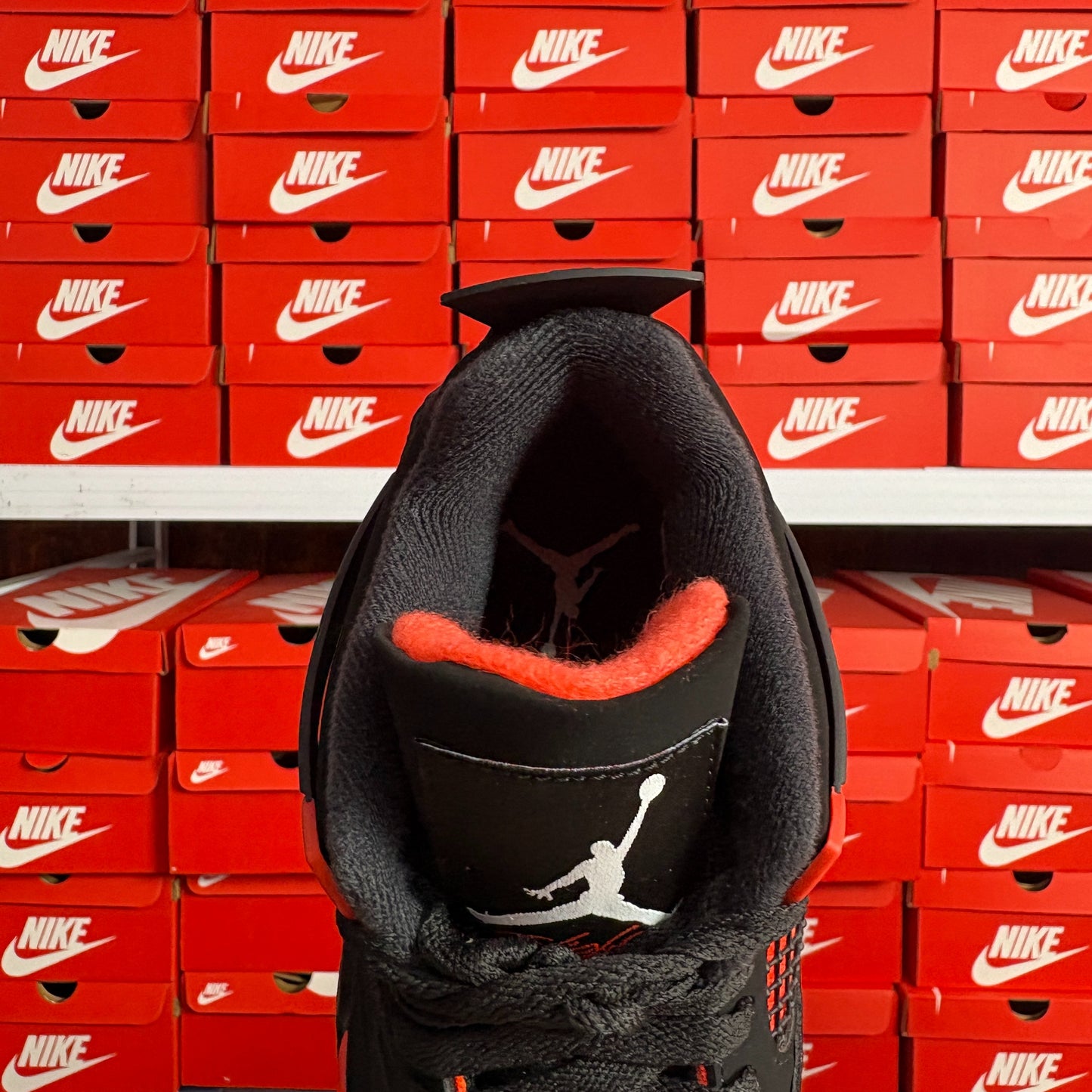 Nike Air Jordan 4 Retro Red Thunder Scarpe Uomo Donna Nero Rosso