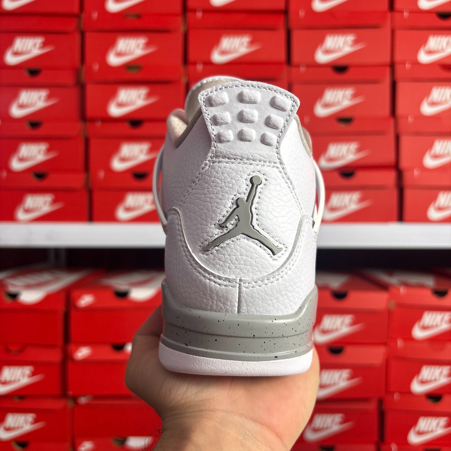 Nike Air Jordan 4 Retro White Oreo Sneakers Uomo Donna