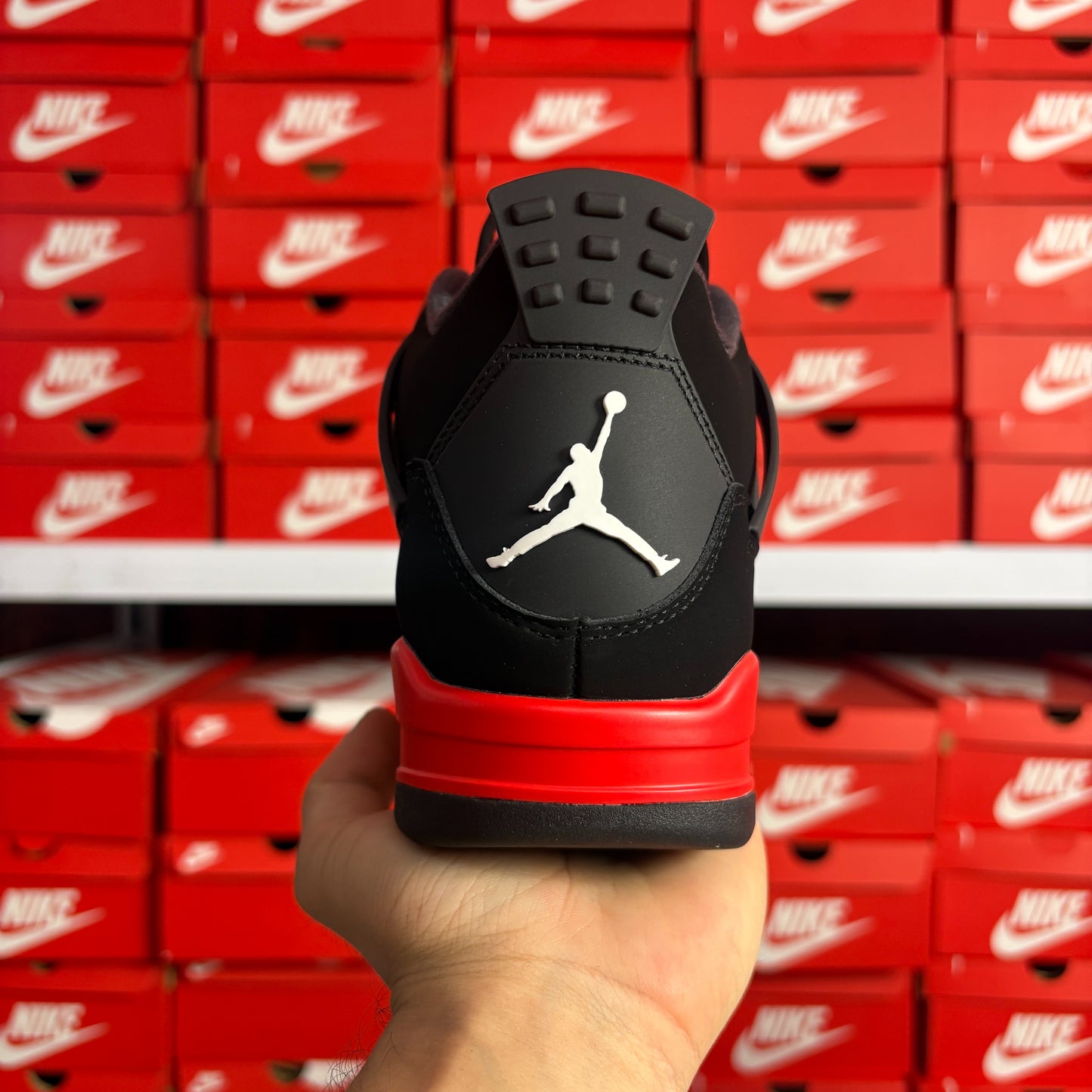 Nike Air Jordan 4 Retro Red Thunder Scarpe Uomo Donna Nero Rosso