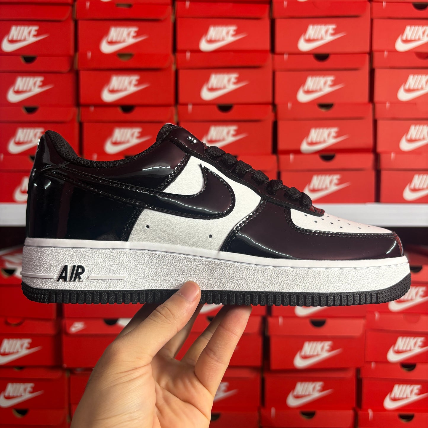 Nike Air Force 1 '07 Black Dark Beetroot Scarpe Uomo Donna Sneakers